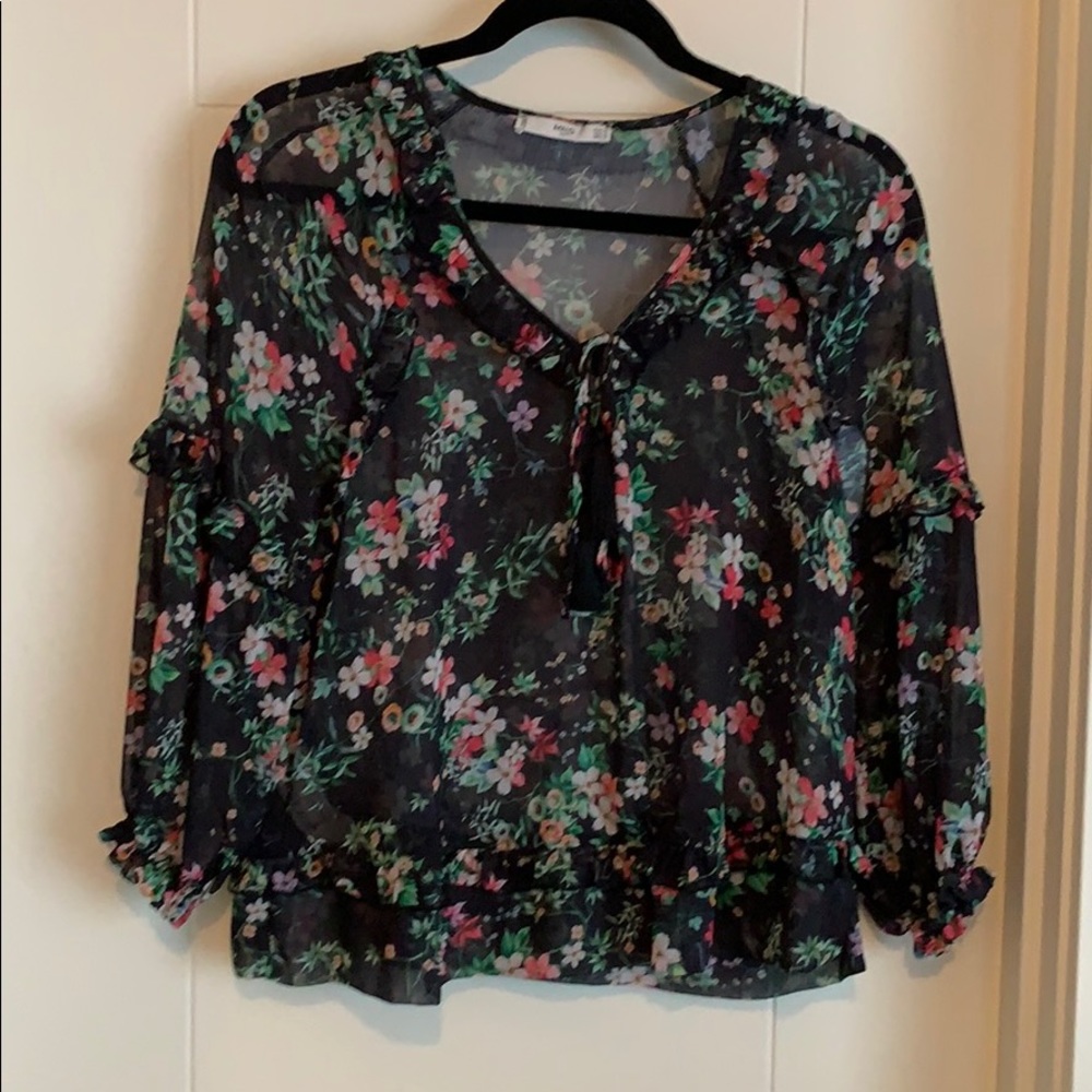 Mango floral blouse